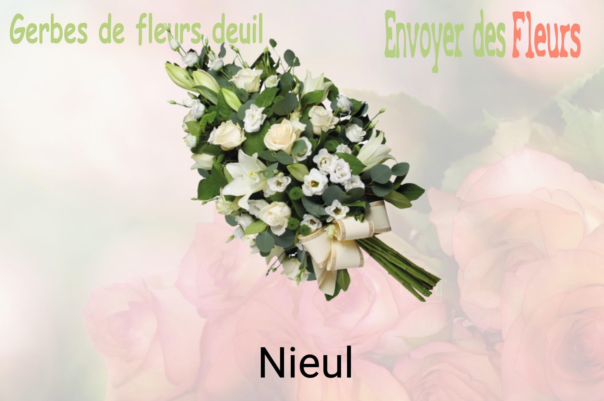 Gerbe de fleurs de deuil livrée à Nieul